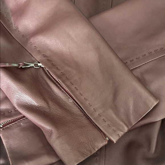 Liz Claiborne Deep Burgundy Leather Jacket - Picture 4 of 4